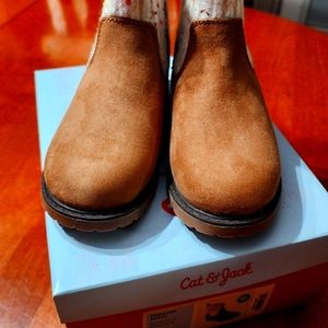 Cat & Jack Emmaline Boots toddler/kids size 10, color = cognac